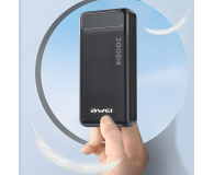 AWEI P6K 20000mAh czarny/black 2xUSB/Micro-USB - 1471732 - zdjęcie 3